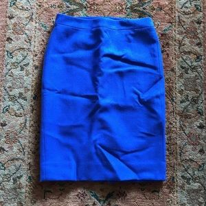 Blue pencil skirt